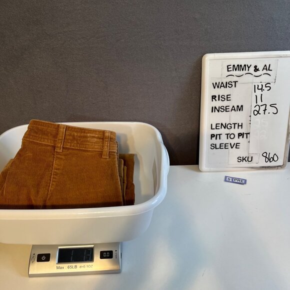 Everlane Corduroy Wide Leg Pant Size 4 Camel Brown Tan Cropped High Rise Casual - Picture 13 of 14